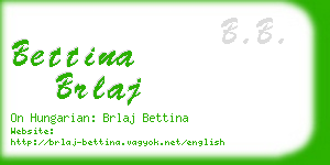 bettina brlaj business card